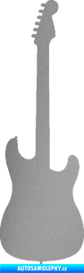 Samolepka Kytara elektrická stříbrná metalíza