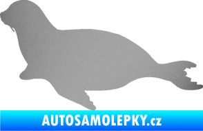 Samolepka Lachtan 001 levá stříbrná metalíza