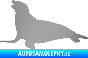 Samolepka Lachtan 002 levá stříbrná metalíza