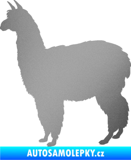 Samolepka Lama 002 levá alpaka stříbrná metalíza