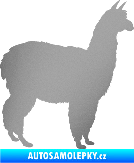 Samolepka Lama 002 pravá alpaka stříbrná metalíza
