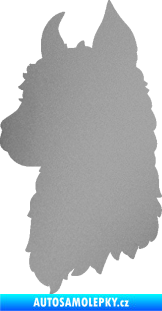 Samolepka Lama 006 levá silueta stříbrná metalíza