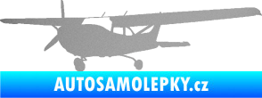 Samolepka Letadlo 014 levá stříbrná metalíza