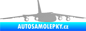 Samolepka Letadlo 015 pravá stříbrná metalíza