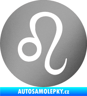Samolepka Lev zvěrokruh 001 - horoskop stříbrná metalíza