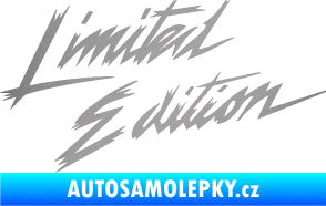 Samolepka Limited edition 001 stříbrná metalíza