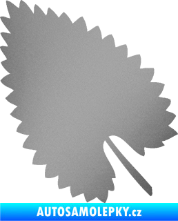 Samolepka List 001 levá stříbrná metalíza