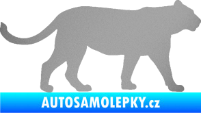 Samolepka Lvice 001 pravá stříbrná metalíza