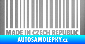 Samolepka Made in Czech republic čárový kód stříbrná metalíza