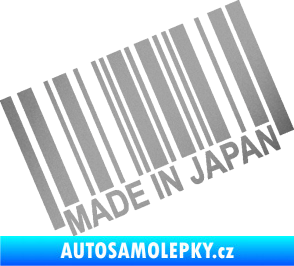 Samolepka Made in Japan 003 čárový kód stříbrná metalíza