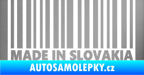 Samolepka Made in Slovakia čárový kód stříbrná metalíza