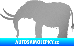 Samolepka Mamut 001 levá stříbrná metalíza