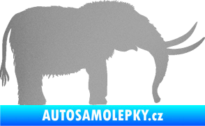 Samolepka Mamut 001 pravá stříbrná metalíza