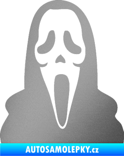 Samolepka Maska 001 scream stříbrná metalíza