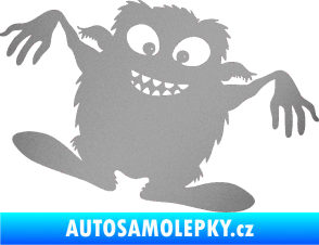 Samolepka Monstrum 001 pravá stříbrná metalíza