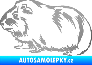 Samolepka Morče 002 levá stříbrná metalíza