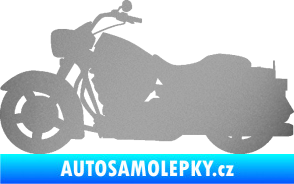 Samolepka Motorka 045 levá Harley Davidson stříbrná metalíza