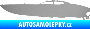 Samolepka Motorový člun 002 levá stříbrná metalíza