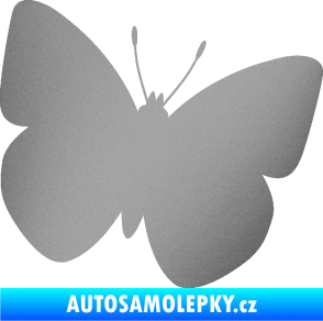 Samolepka Motýl 011 pravá stříbrná metalíza