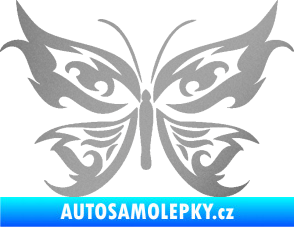 Samolepka Motýl 012 stříbrná metalíza