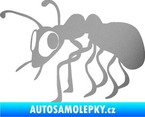 Samolepka Mravenec 001 levá stříbrná metalíza