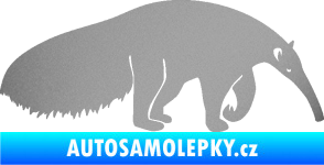 Samolepka Mravenečník 001 pravá stříbrná metalíza