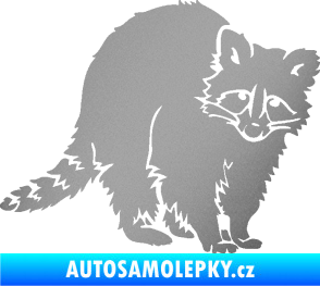 Samolepka Mýval 002 pravá stříbrná metalíza