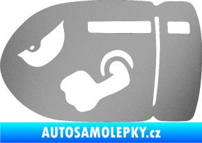 Samolepka Náboj 001 levá stříbrná metalíza