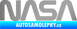 Samolepka NASA nápis stříbrná metalíza