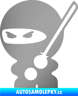 Samolepka Ninja baby 001 levá stříbrná metalíza