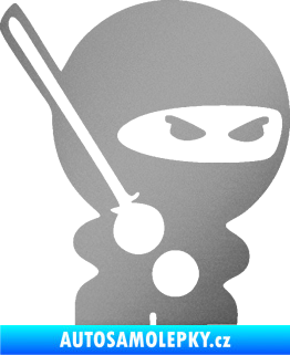Samolepka Ninja baby 001 pravá stříbrná metalíza