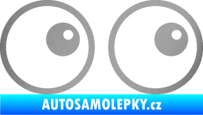 Samolepka Oči 006 pravá stříbrná metalíza
