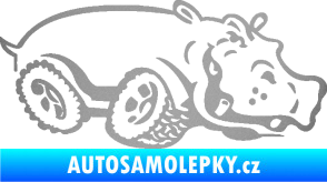 Samolepka Off Road 006 pravá hroch stříbrná metalíza