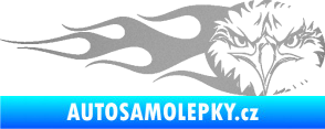 Samolepka Orel 004 pravá stříbrná metalíza