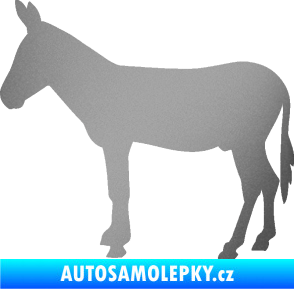 Samolepka Osel 002 levá stříbrná metalíza