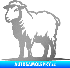 Samolepka Ovce 002 levá stříbrná metalíza