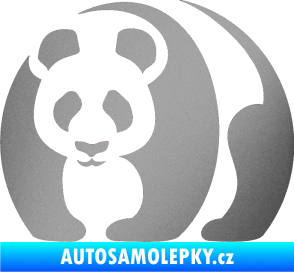 Samolepka Panda 001 levá stříbrná metalíza