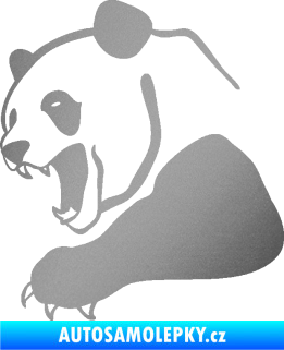 Samolepka Panda 010 levá stříbrná metalíza