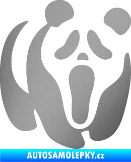 Samolepka Panda 014 pravá maska Vřískot stříbrná metalíza