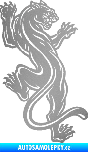 Samolepka Panter 003 pravá black panther stříbrná metalíza