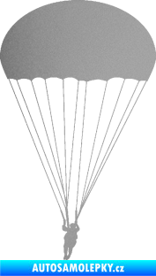 Samolepka Parašutista 002 stříbrná metalíza