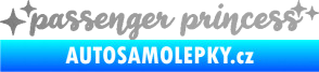 Samolepka Passenger Princess 002 nápis s hvězdičkami stříbrná metalíza