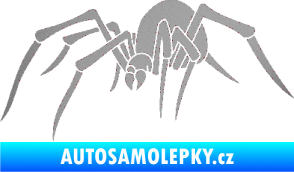 Samolepka Pavouk 002  levá stříbrná metalíza