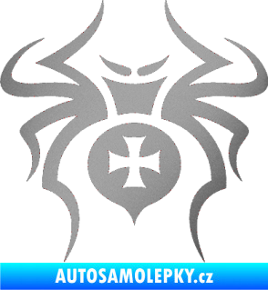 Samolepka Pavouk 003 křižák stříbrná metalíza