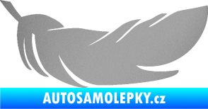 Samolepka Peříčko 007 pravá stříbrná metalíza