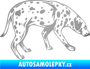 Samolepka Pes 001 pravá Dalmatin stříbrná metalíza