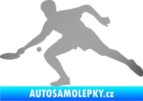 Samolepka Ping pong 001 levá stříbrná metalíza