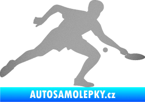 Samolepka Ping pong 001 pravá stříbrná metalíza