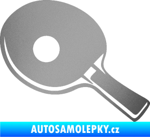 Samolepka Ping pong pálka levá stříbrná metalíza