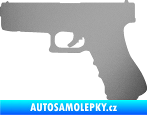 Samolepka Pistole 001 levá stříbrná metalíza